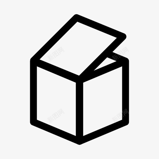 箱子纸板纸板箱图标svg_新图网 https://ixintu.com 拆箱 立方体 箱子 纸板