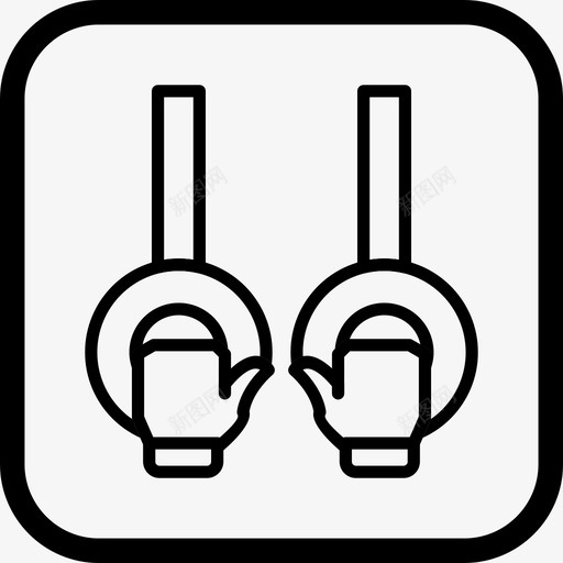 体操体操吊环倒立图标svg_新图网 https://ixintu.com 体操 体育 体育运动 倒立 吊环 奥运会 运动会