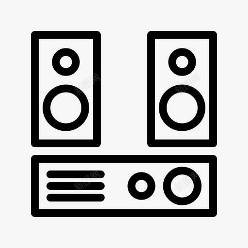 音响系统音响爱好者音响图标svg_新图网 https://ixintu.com 爱好者 立体声 系统 音响