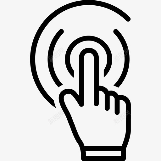 点击光标指纹图标svg_新图网 https://ixintu.com 光标 指纹 指针 点击 界面