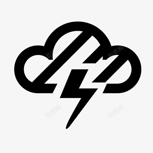 晚上-雷svg_新图网 https://ixintu.com 晚上-雷