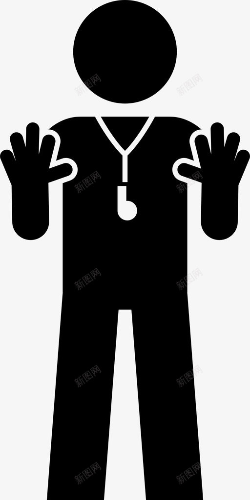 足球推犯规裁判足球图标svg_新图网 https://ixintu.com 裁判 足球 足球推犯规 足球裁判官员手信号