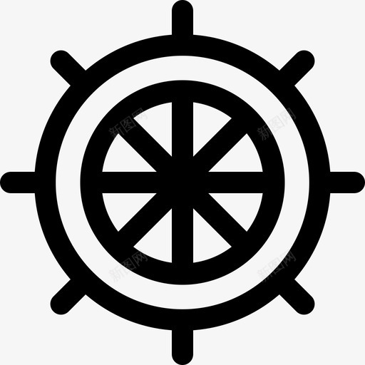 舵水手21直线型图标svg_新图网 https://ixintu.com 水手 直线 线型
