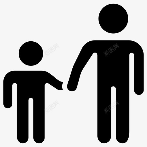 父子父爱上学图标svg_新图网 https://ixintu.com 一起 上学 字形 学校 孩子 父子 父爱 爸爸 行走
