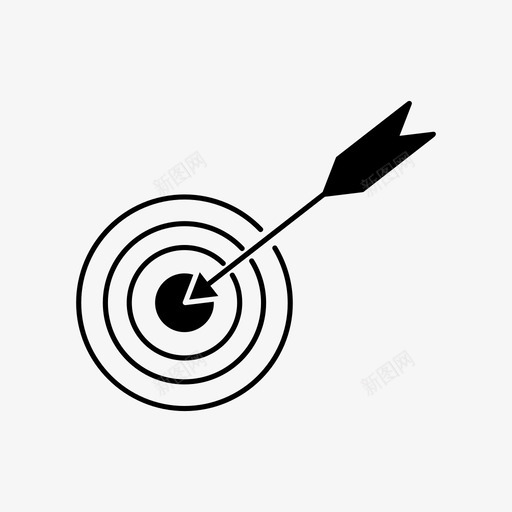 箭弓箭手射箭图标svg_新图网 https://ixintu.com 射箭 弓箭手 武器 目标