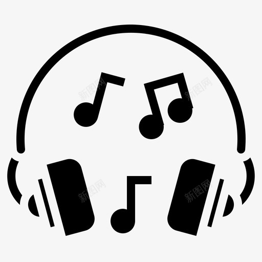 耳机音乐83固态图标svg_新图网 https://ixintu.com 固态 耳机 音乐83