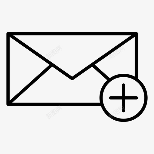 添加邮件附加更多邮件图标svg_新图网 https://ixintu.com 办公设备 大纲 更多 添加 邮件 附加