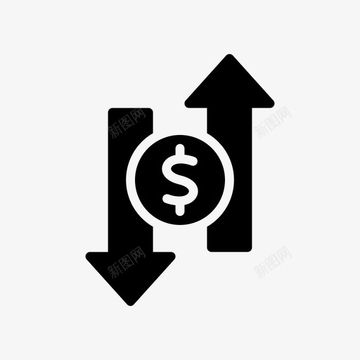 汇款美元兑换图标svg_新图网 https://ixintu.com 交易 付款 兑换 汇款 汇款和兑换 美元