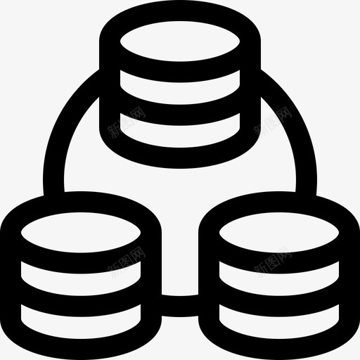 数据库开发63线性图标svg_新图网 https://ixintu.com 开发63 数据库 线性