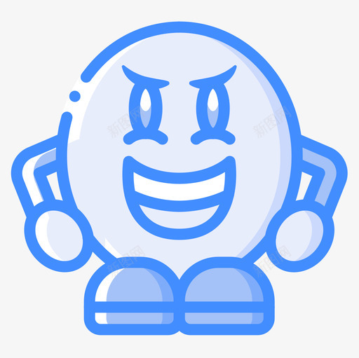 邪恶表情人物1蓝色图标svg_新图网 https://ixintu.com 人物 蓝色 表情 邪恶