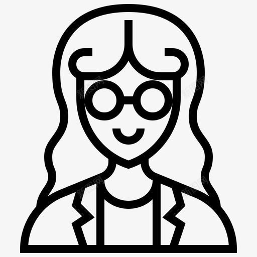 数学家学者研究者图标svg_新图网 https://ixintu.com 妇女 学者 数学家 研究者 科学家