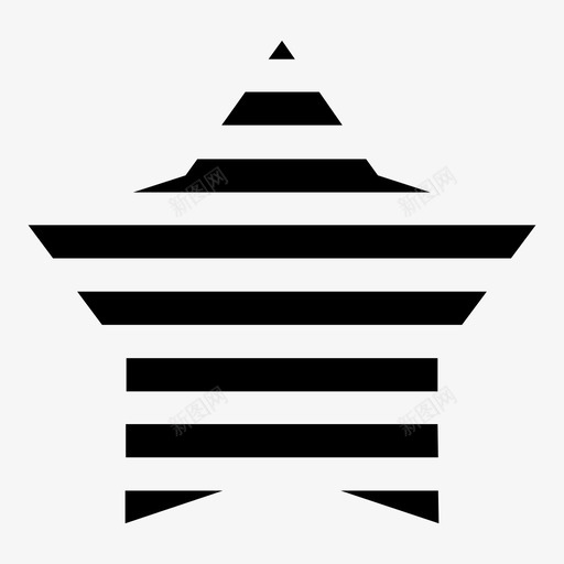 条纹星水平纹理图标svg_新图网 https://ixintu.com 条纹 水平 纹理