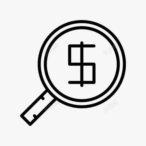 找钱找工作图标svg_新图网 https://ixintu.com 办公设备 工作 找钱 概述