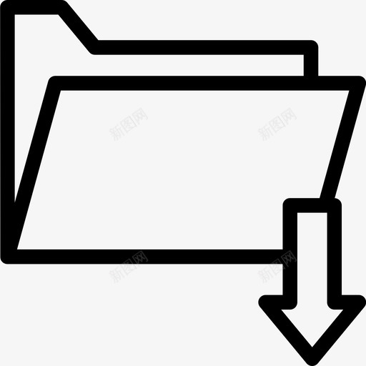 文件夹办公室174线性图标svg_新图网 https://ixintu.com 办公室174 文件夹 线性