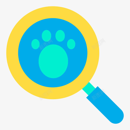 爪印狩猎8扁平图标svg_新图网 https://ixintu.com 扁平 爪印 狩猎8