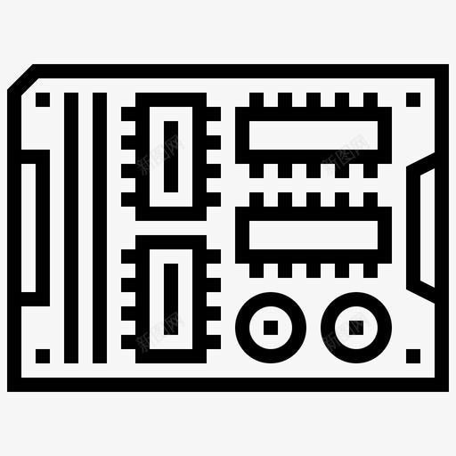 主板计算机技术13线性图标svg_新图网 https://ixintu.com 主板 技术 线性 计算机