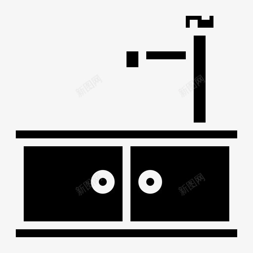 水槽电器装饰图标svg_新图网 https://ixintu.com 家 家具 房子 水槽 电器 装饰