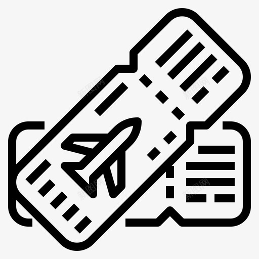 登机牌航班机票图标svg_新图网 https://ixintu.com 机场概况 机票 登机牌 航班