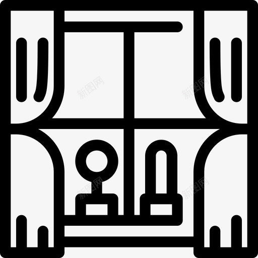 采购产品窗户仙人掌窗帘图标svg_新图网 https://ixintu.com 产品 仙人掌 室内 家具 植物 窗帘 窗户 采购