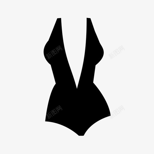 连体泳衣比基尼女孩图标svg_新图网 https://ixintu.com 女人 女人泳装 女孩 性感 比基尼 连体泳衣