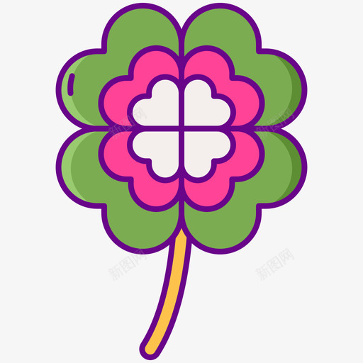 三叶草赌场62线性颜色图标svg_新图网 https://ixintu.com 三叶 叶草 线性 赌场 颜色