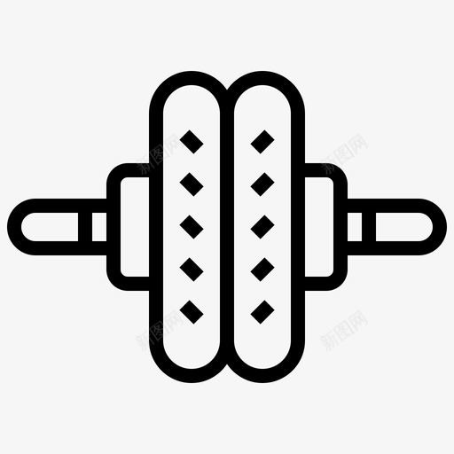 滚轮运动健身图标svg_新图网 https://ixintu.com 健身 滚轮 肌肉 运动