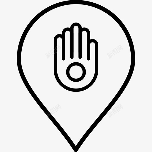 太阳穴图钉v27图标svg_新图网 https://ixintu.com 图钉v27 太阳穴