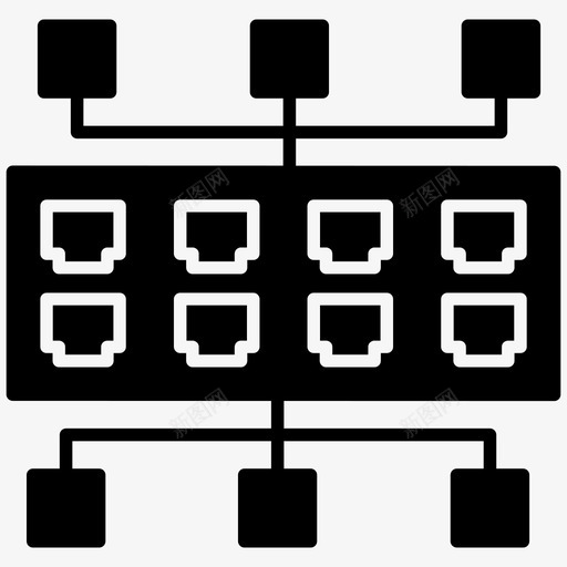 接口api集成应用程序编程接口图标svg_新图网 https://ixintu.com api 信和 图标 字形 广告 应用程序 接口 网络 通信