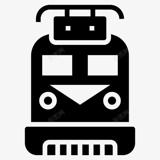 本地列车本地运输铁路图标svg_新图网 https://ixintu.com 本地列车 本地运输 运输字形矢量图标集 铁路 铁路轨道