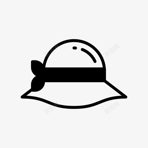 太阳帽假日夏天图标svg_新图网 https://ixintu.com 假日 夏天 太阳帽 标志