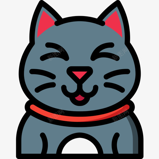 快乐猫化身4线性颜色图标svg_新图网 https://ixintu.com 化身 快乐 线性 颜色