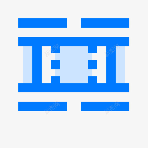 场地围栏5蓝色图标svg_新图网 https://ixintu.com 围栏5 场地 蓝色