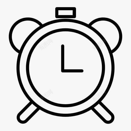 75学校线性闹钟图标svg_新图网 https://ixintu.com 学校 线性 闹钟