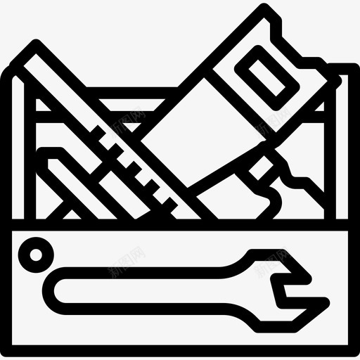 工具箱结构92线性图标svg_新图网 https://ixintu.com 工具箱 线性 结构92