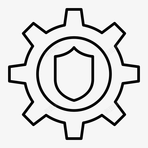 安全齿轮互联网安全线图标2019svg_新图网 https://ixintu.com 2019 互联网 图标 安全 安全线 齿轮
