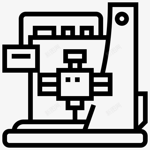 钻孔机工业流程26线性图标svg_新图网 https://ixintu.com 工业 流程 线性 钻孔机