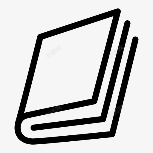 书封面杂志图标svg_新图网 https://ixintu.com 书页 封面 杂志 阅读
