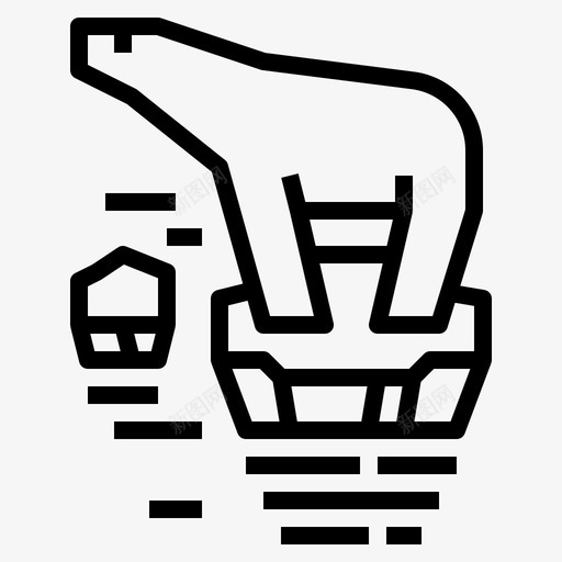 北极熊在冰上融化全球变暖概述图标svg_新图网 https://ixintu.com 全球 冰上 北极熊 变暖 概述 融化