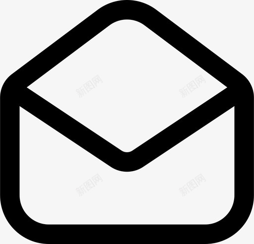 邮件打开信封邮件图标svg_新图网 https://ixintu.com 信封 办公室 大纲 媒体 打开 邮件