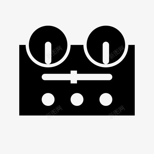 录音机音乐复古图标svg_新图网 https://ixintu.com 复古 录音机 电子产品 磁带 音乐 音响