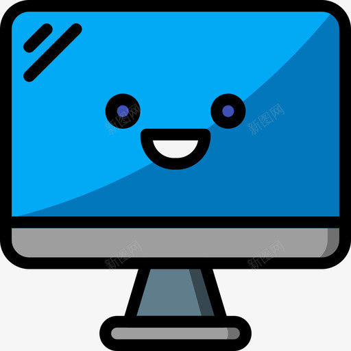电脑可爱的图标6线性颜色svg_新图网 https://ixintu.com 可爱 图标 爱的 电脑 线性 颜色
