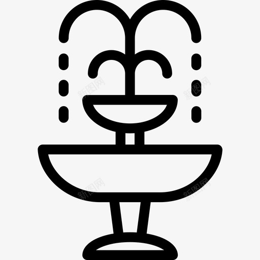 喷泉建筑装饰图标svg_新图网 https://ixintu.com 喷泉 图标 建筑 装饰
