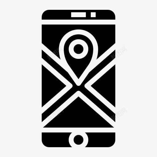 gps电话地图导航器图标svg_新图网 https://ixintu.com gps pin 固态 地图 导航 手机 智能 电话 路线