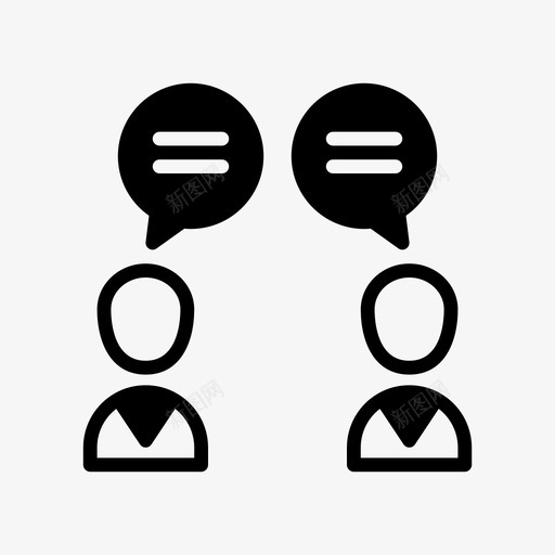 会说话的人沟通交谈图标svg_新图网 https://ixintu.com 交谈 会说话的人 会说话的人交谈 沟通 用户说话 讨论