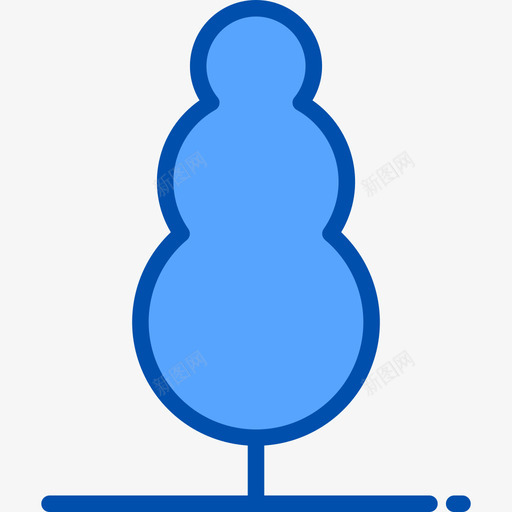 树自然90蓝色图标svg_新图网 https://ixintu.com 自然 蓝色