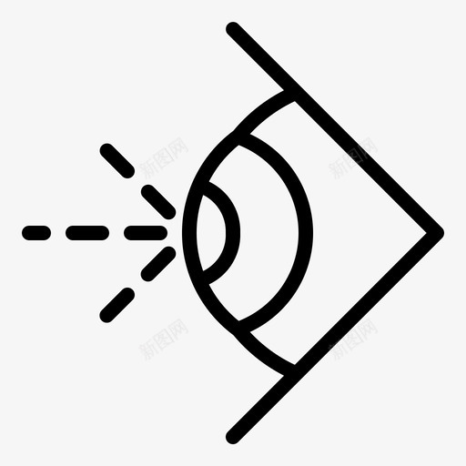 激光眼箭头医生图标svg_新图网 https://ixintu.com 健康 医生 医院 检查 激光 眼科 箭头