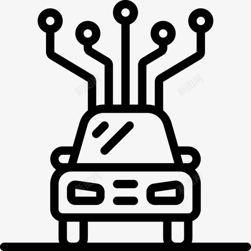 汽车智能汽车1直线型图标svg_新图网 https://ixintu.com 智能汽车1 汽车 直线型