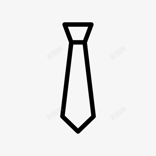 领带商务布料图标svg_新图网 https://ixintu.com 办公室 商务 布料 服装 财务线字形图标 领带