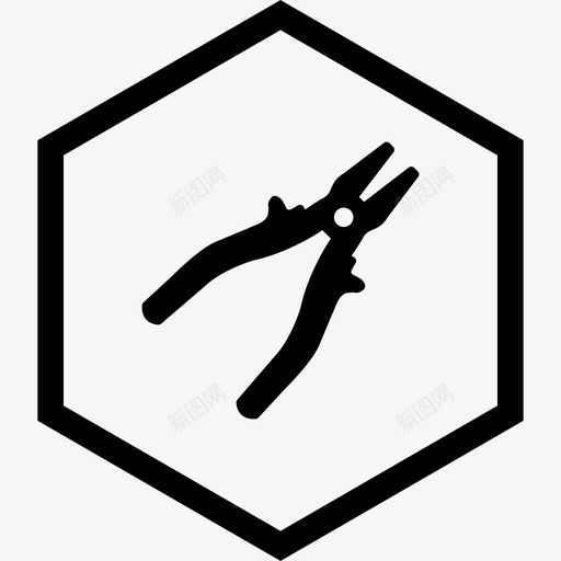 钳子机械工工具图标svg_新图网 https://ixintu.com 工作 工具 建筑 机械工 钳子