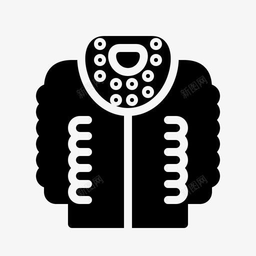 夹克衣服时尚图标svg_新图网 https://ixintu.com 夹克 时尚 纯色 蓬松 衣服 连帽 风帽